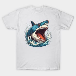 SHARK AND JAWS COLORED CARTOON STYLE, CROCO T-Shirt